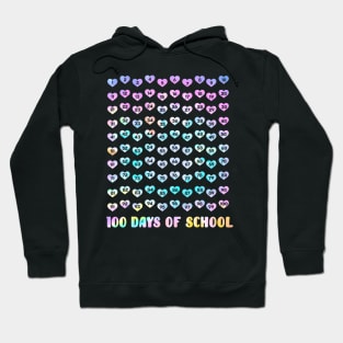 100Th Day Of School Teacher Tie Dye100 Days Math Numbers Hoodie